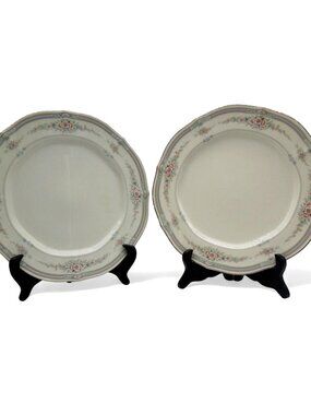 Noritake Dinner Plates Set of 2 Rothschild Floral 7293 Vintage 10"